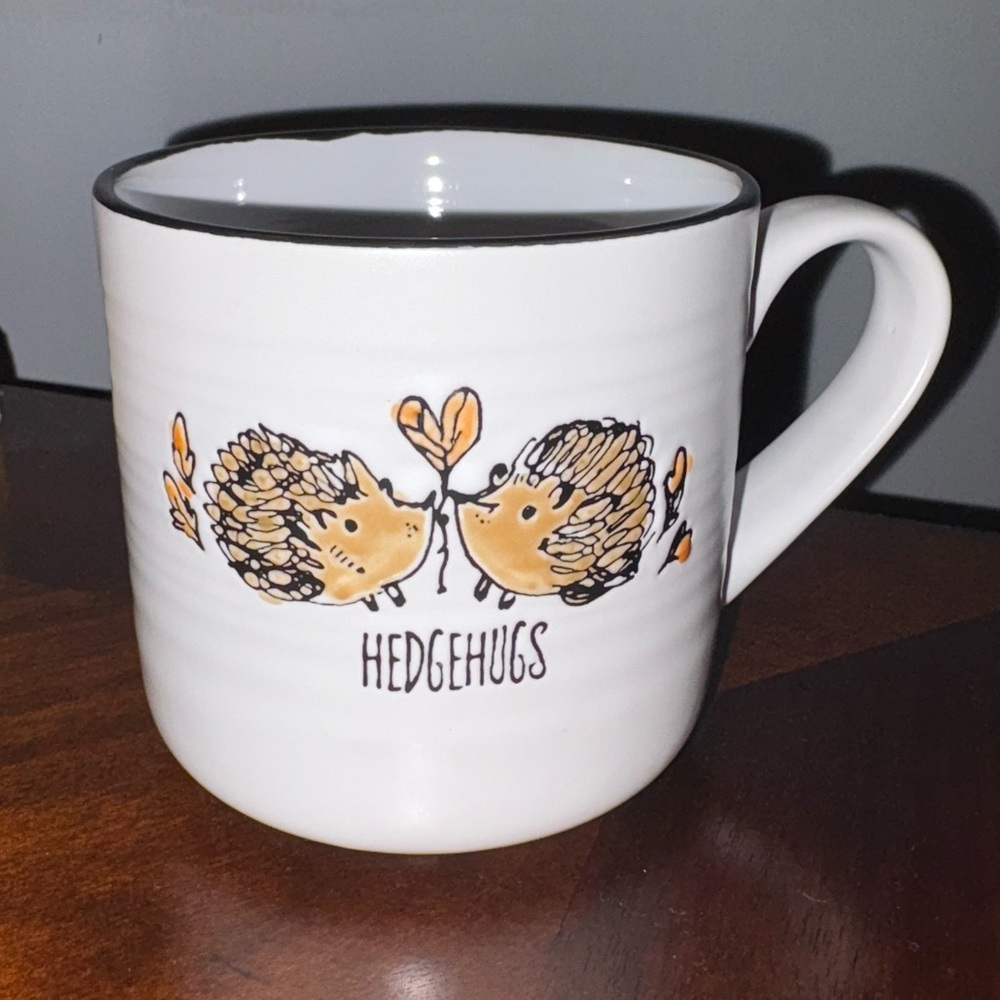 White and Brown Ceramic Cartoon Mugs